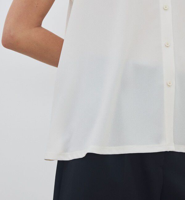 DES PRES「【WEB先行予約】ジャージーライクジョーゼット フレアブラウス」|シャツ・ブラウス|