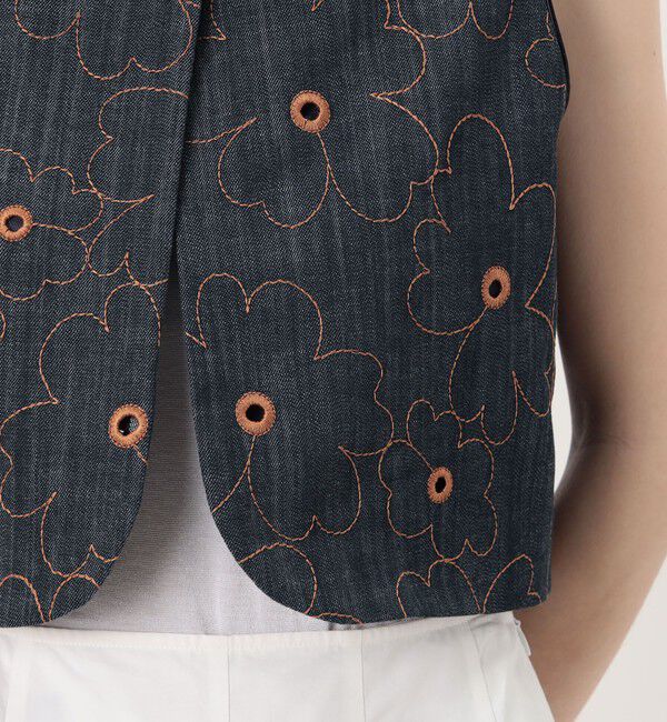 TOMORROWLAND collection「デニムフラワーリング フロンタブルジレ」|ベスト・ジレ|