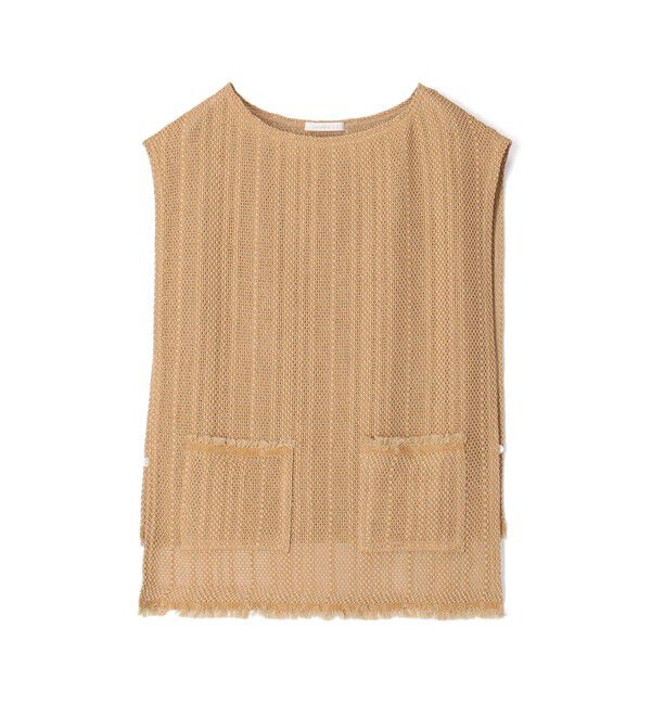 GALERIE VIE「ラッセルコットン フロントポケットベスト」|ベスト・ジレ|43 ベージュ