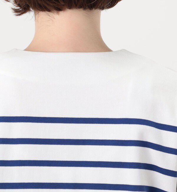 MACPHEE「パネルボーダー キーネックプルオーバー」|Tシャツ・カットソー|