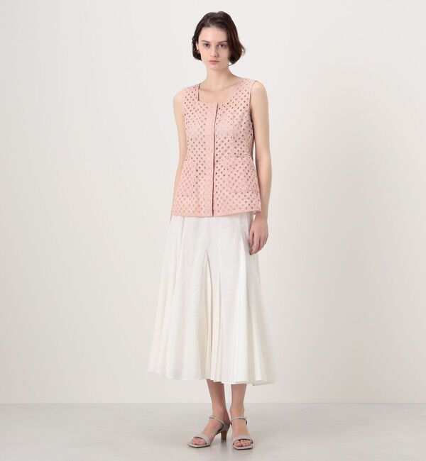 Ballsey「コモンフラワーエンブロイダリー Uネックジレブラウス」|その他|