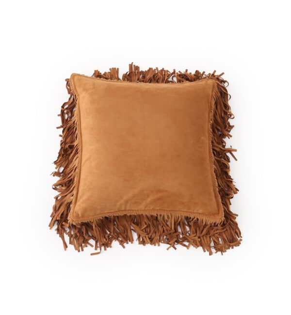 journal standard Furniture「SUEDE FRINGE CUSHION　クッションカバー45cm」|クッション・クッションカバー|