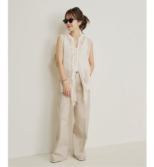 Plage「Healthy denim / ヘルシーデニム 別注 WIDE デニムパンツ(ベージュ)」|デニム|