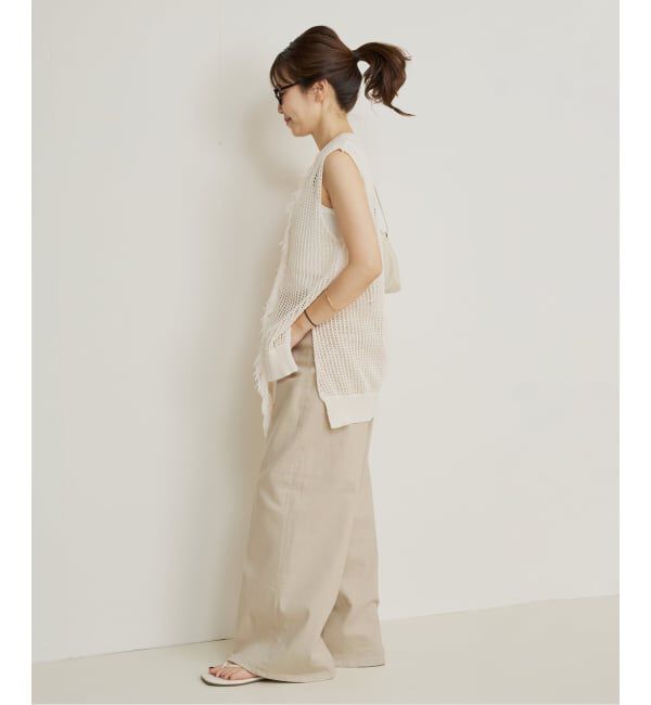 Plage「Healthy denim / ヘルシーデニム 別注 WIDE デニムパンツ(ベージュ)」|デニム|