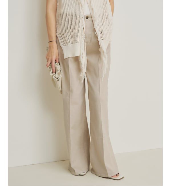 Plage「Healthy denim / ヘルシーデニム 別注 WIDE デニムパンツ(ベージュ)」|デニム|