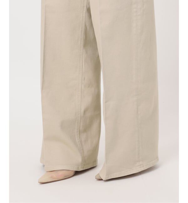 Plage「Healthy denim / ヘルシーデニム 別注 WIDE デニムパンツ(ベージュ)」|デニム|