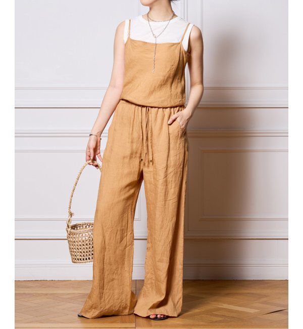 IENA LA BOUCLE「IENA LA BOUCLE リネンブロードバイヤスキャミソール」|キャミソール|