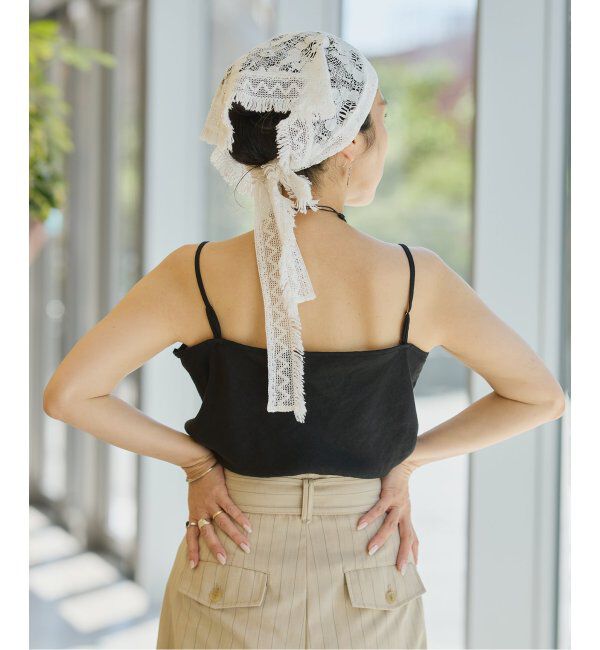 IENA LA BOUCLE「IENA LA BOUCLE リネンブロードバイヤスキャミソール」|キャミソール|