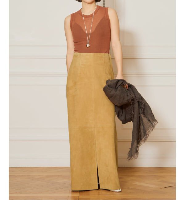 IENA LA BOUCLE「IENA LA BOUCLE ゴートスエードタイトスカート」|スカート|