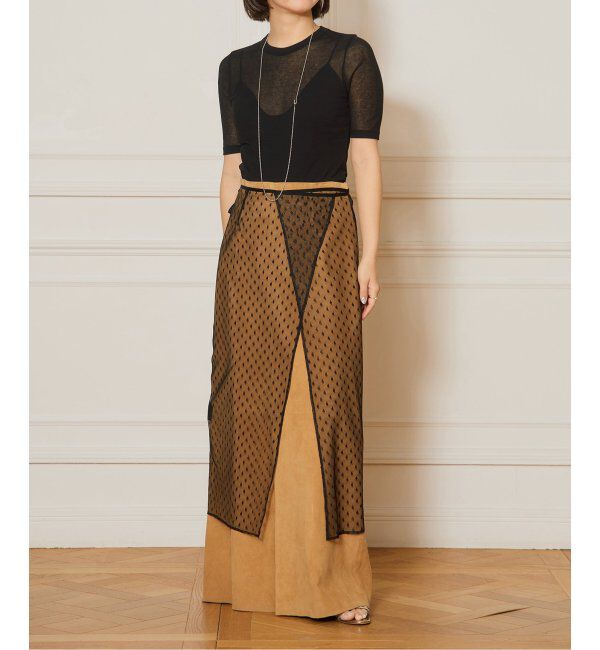 IENA LA BOUCLE「《追加》IENA LA BOUCLE 水撚りガスフライス半袖プルオーバー」|Tシャツ・カットソー|