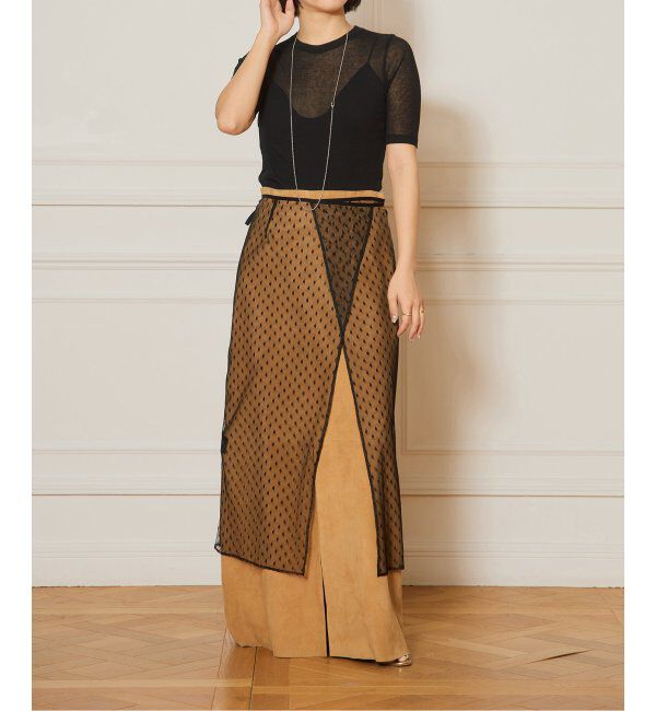 IENA LA BOUCLE「《追加》IENA LA BOUCLE 水撚りガスフライス半袖プルオーバー」|Tシャツ・カットソー|