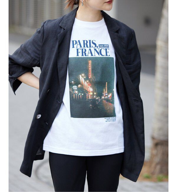SLOBE IENA「《追加》PARIS NIGHT フォトTEE」|Tシャツ・カットソー|