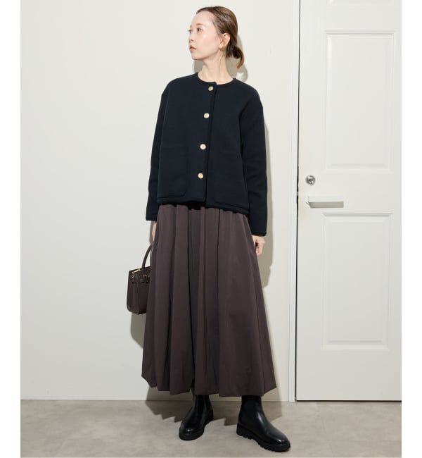 SLOBE IENA「《一部WEB・店舗限定カラーあり》ダブルフェイスニットジャケット」|カーディガン|