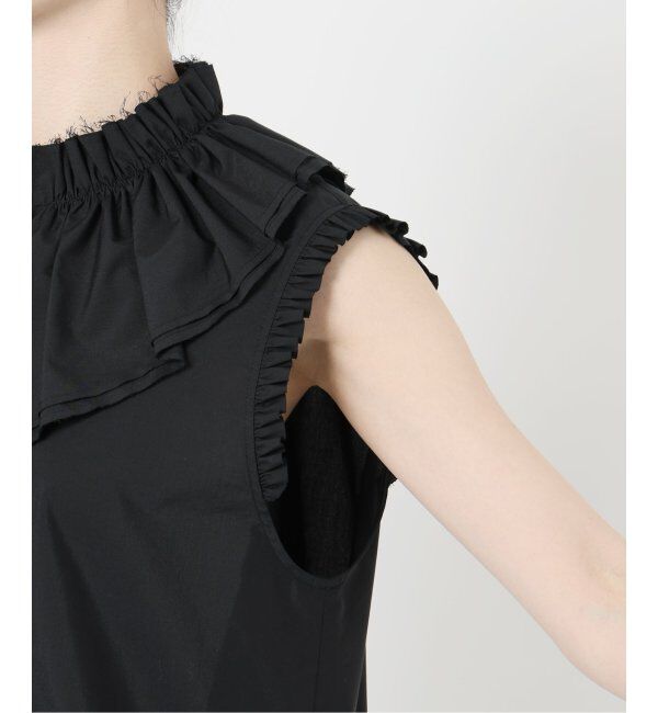 IENA LA BOUCLE「IENA LA BOUCLE C/Pポプリンフリルカラーシャツ」|シャツ・ブラウス|