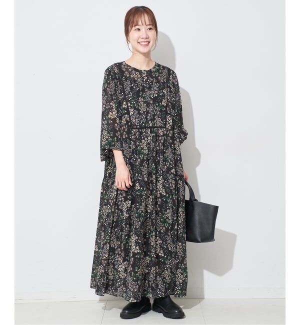 SLOBE IENA「《WEB限定/追加5》FLOWER PRINT ワンピース」|ワンピース|