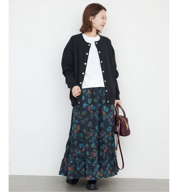 SLOBE IENA「《追加》ダブルフェイスジャージースナップカーディガン」|カーディガン|