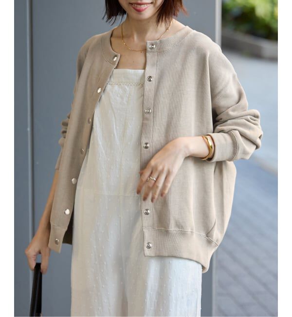 SLOBE IENA「《追加》ダブルフェイスジャージースナップカーディガン」|カーディガン|