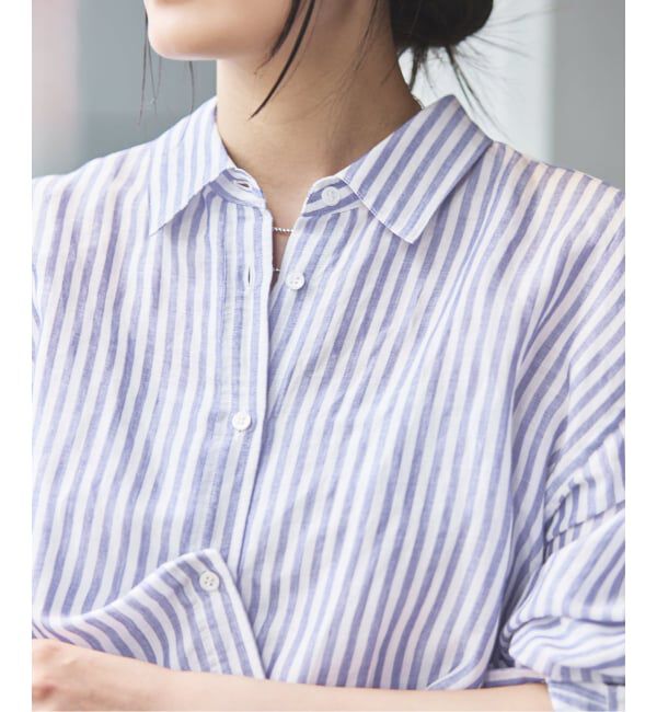 IENA「《新色/WEB限定/追加3》ラミーリヨセルショートシャツ」|シャツ・ブラウス|