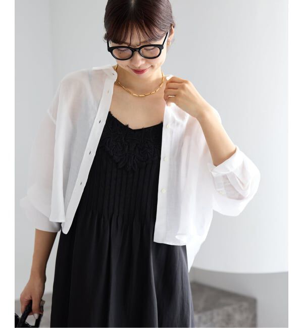 IENA「《新色/WEB限定/追加3》ラミーリヨセルショートシャツ」|シャツ・ブラウス|