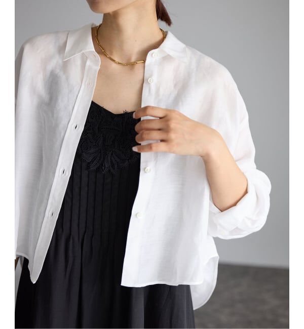IENA「《新色/WEB限定/追加3》ラミーリヨセルショートシャツ」|シャツ・ブラウス|