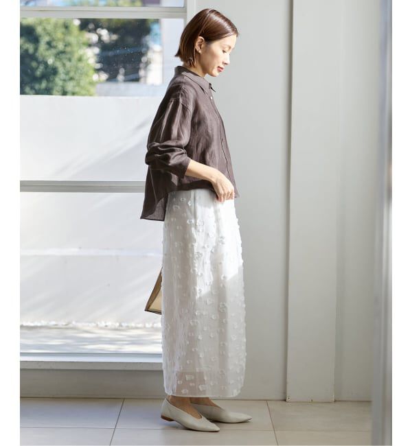 IENA「《新色/WEB限定/追加3》ラミーリヨセルショートシャツ」|シャツ・ブラウス|