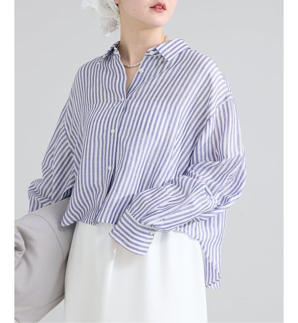 IENA「《新色/WEB限定/追加3》ラミーリヨセルショートシャツ」|シャツ・ブラウス|