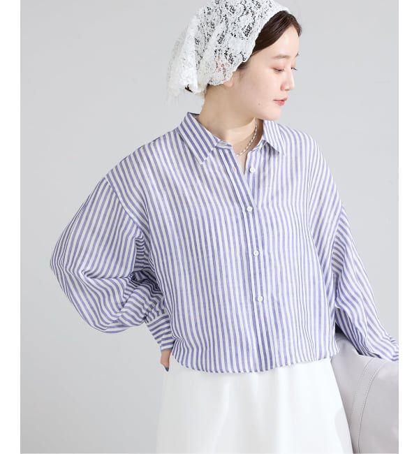 IENA「《新色/WEB限定/追加3》ラミーリヨセルショートシャツ」|シャツ・ブラウス|