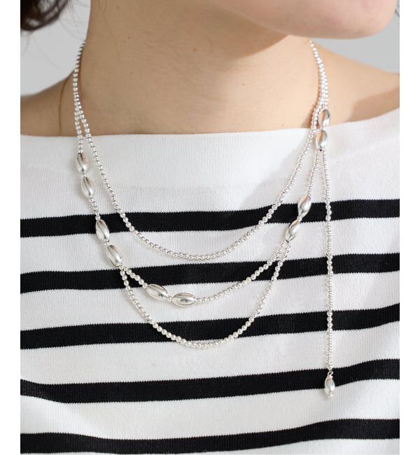 IENA「quip queint/クィップ クエイント germe layer necklace ネックレス QU247」|ネックレス|シルバー