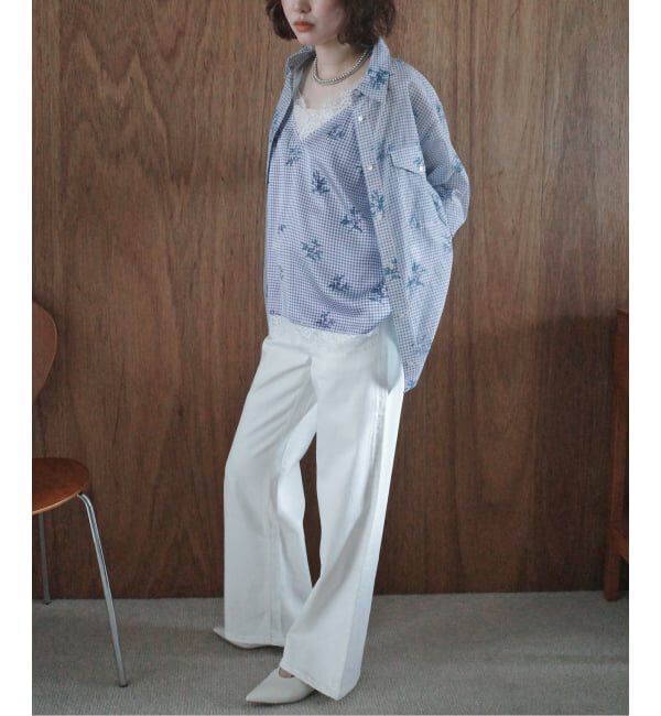 SLOBE IENA「Margaux Dereume &times; SLOBE cotton silk mix シャツ」|シャツ・ブラウス|