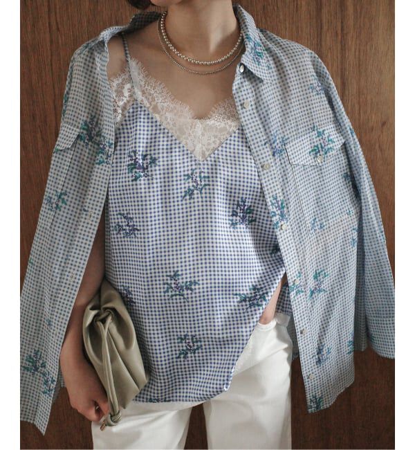 SLOBE IENA「Margaux Dereume &times; SLOBE cotton silk mix シャツ」|シャツ・ブラウス|