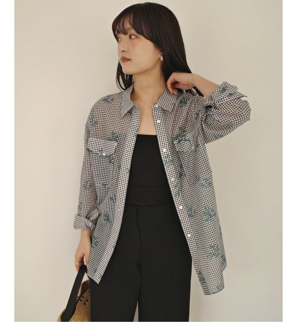 SLOBE IENA「Margaux Dereume &times; SLOBE cotton silk mix シャツ」|シャツ・ブラウス|