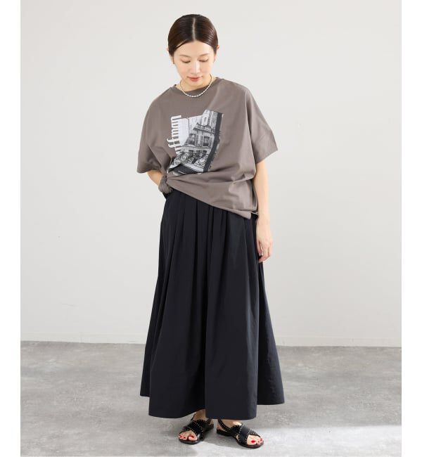 IENA「《予約》ウォッシャブル タフタギャザーフレアスカート」|スカート|
