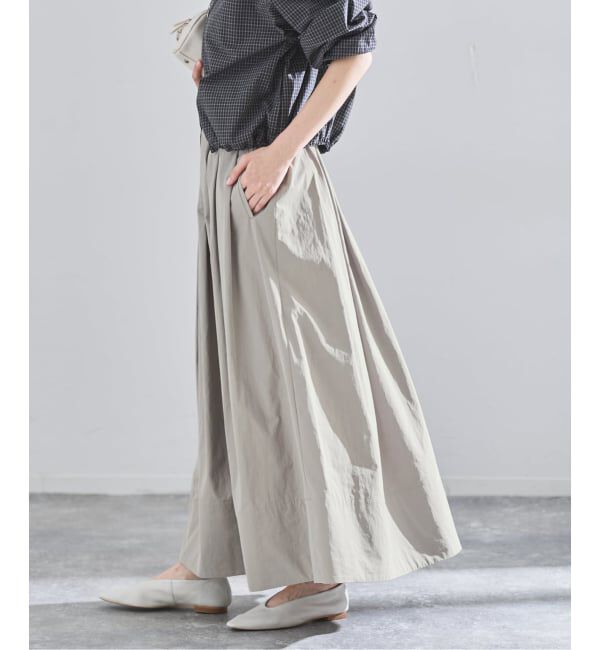IENA「《予約》ウォッシャブル タフタギャザーフレアスカート」|スカート|
