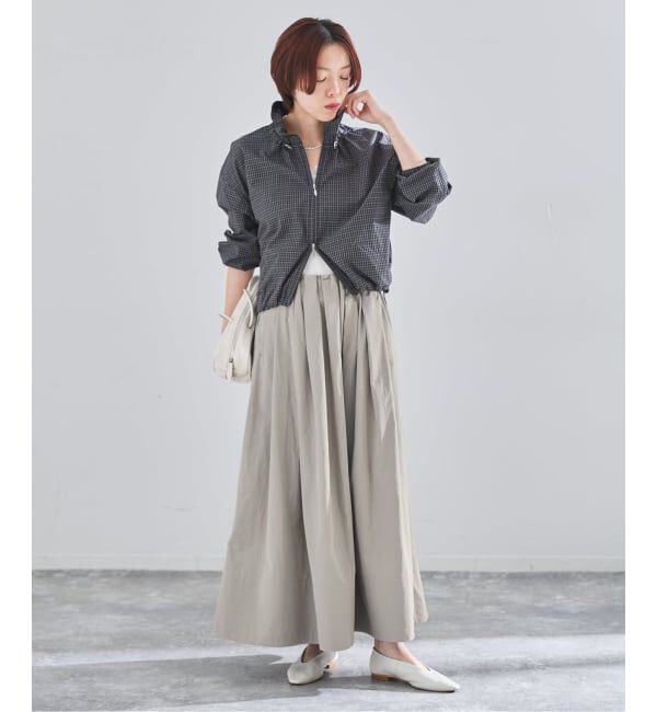 IENA「《予約》ウォッシャブル タフタギャザーフレアスカート」|スカート|