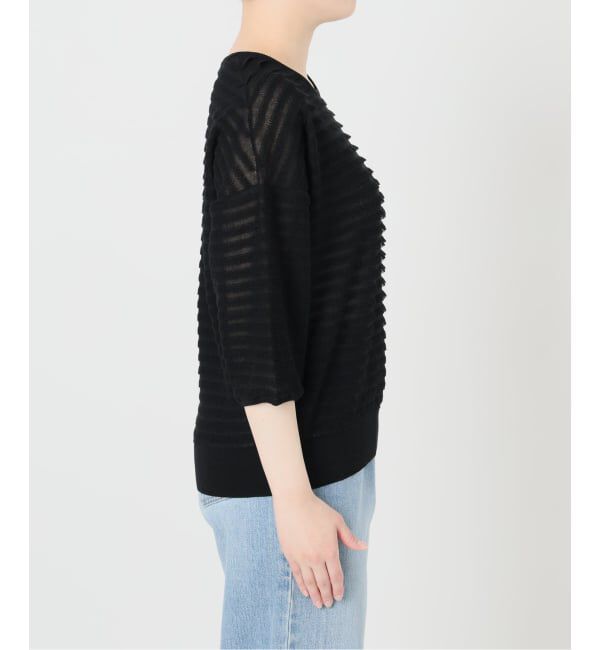 IENA「《予約》ウォッシャブル シアーフリルプルオーバー」|ニット・セーター|