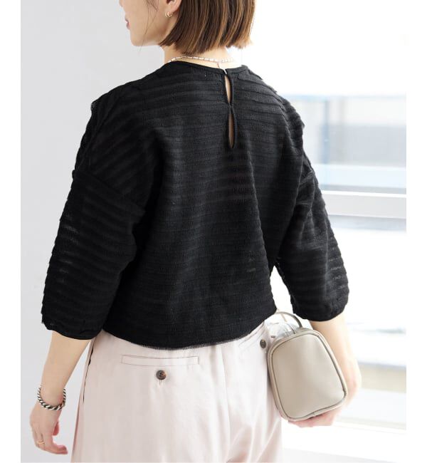 IENA「《予約》ウォッシャブル シアーフリルプルオーバー」|ニット・セーター|