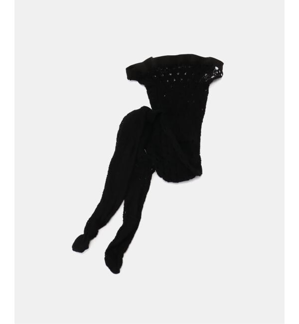 IENA LA BOUCLE「babaco ババコ wavy fishnet タイツ BA02-SK7」|タイツ・ストッキング|ブラック