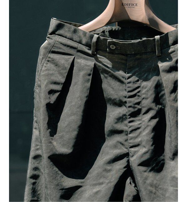 EDIFICE「m&rsquo;s braque(エムズ ブラック) for BOUCLE バイオエイジングタックワイドハ」|スラックス|