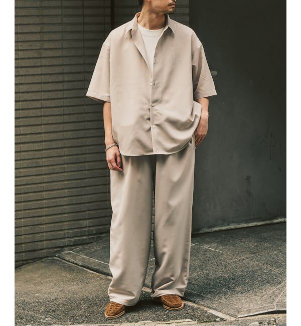 417 EDIFICE「"WEB限定" 2点セット オーバーシャツサイクルセットアップ」|スーツ|ベージュ