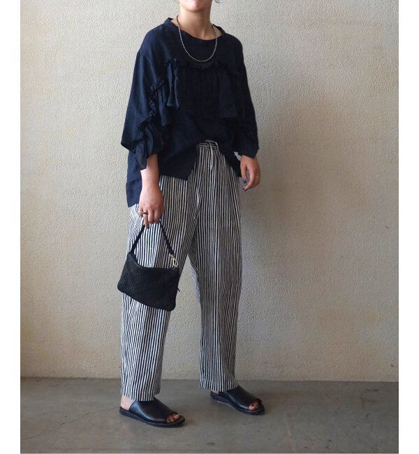 journal standard luxe「フレンチリネンキャンバス フリルプルブラウス」|シャツ・ブラウス|