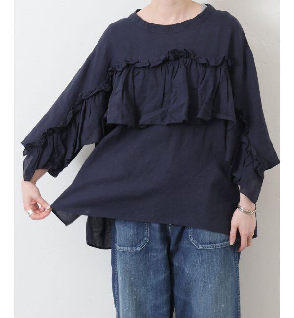 journal standard luxe「フレンチリネンキャンバス フリルプルブラウス」|シャツ・ブラウス|