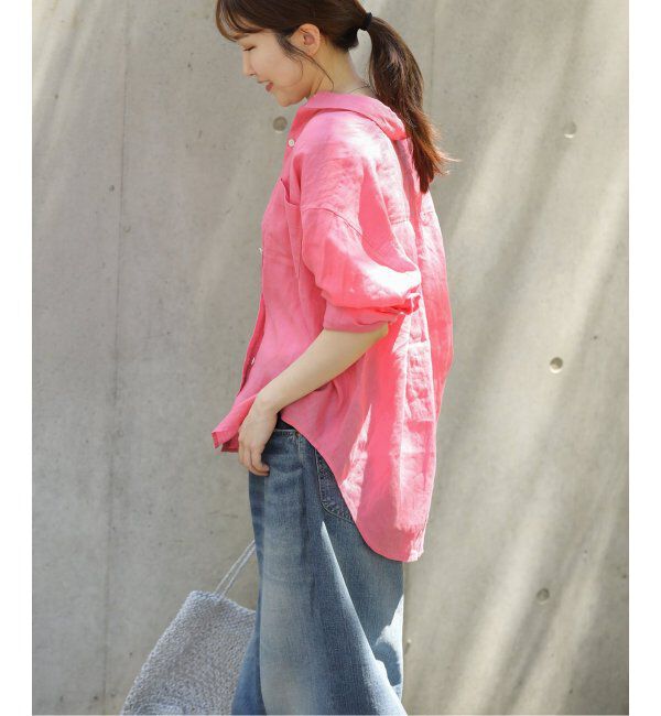 JOURNAL STANDARD relume「《追加2》手洗い可 / カラーリネンオーバーサイズシャツ」|シャツ・ブラウス|