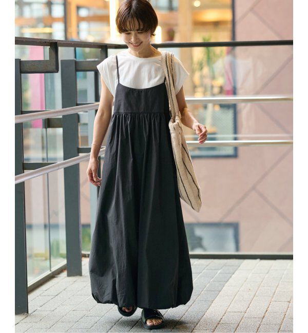 JOURNAL STANDARD relume「［2枚セット］フレンチスリーブT付きバルーンキャミワンピース」|ワンピース|ブラック