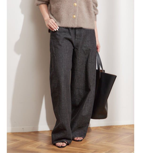 journal standard L'essage「《追加2》ルーズウェービング 3D デニムパンツ」|デニム|ブラック