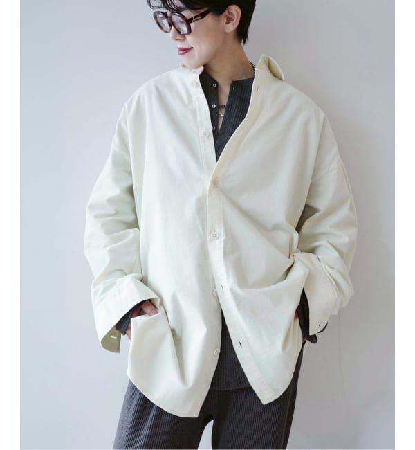 journal standard luxe「コットンスウェード ジーンシャツ」|シャツ・ブラウス|ホワイト