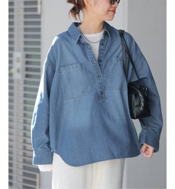 JOURNAL STANDARD relume「《WEB限定追加 / 新色》デニムプルオーバーシャツ」|シャツ・ブラウス|
