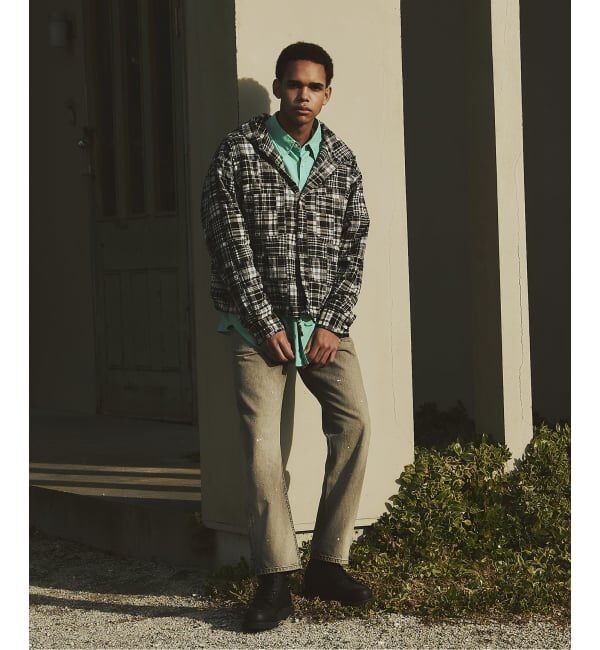 JOURNAL STANDARD「パッチ マドラス チェック フーディ シャツ」|シャツ・ブラウス|