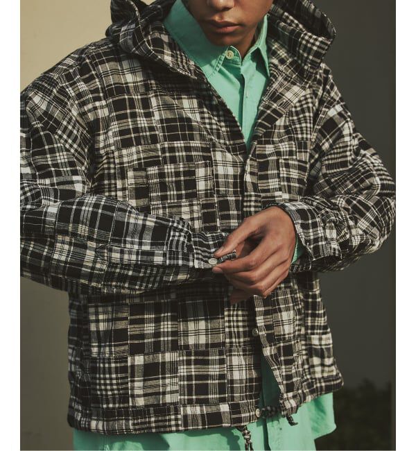 JOURNAL STANDARD「パッチ マドラス チェック フーディ シャツ」|シャツ・ブラウス|
