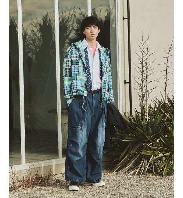 JOURNAL STANDARD「パッチ マドラス チェック フーディ シャツ」|シャツ・ブラウス|