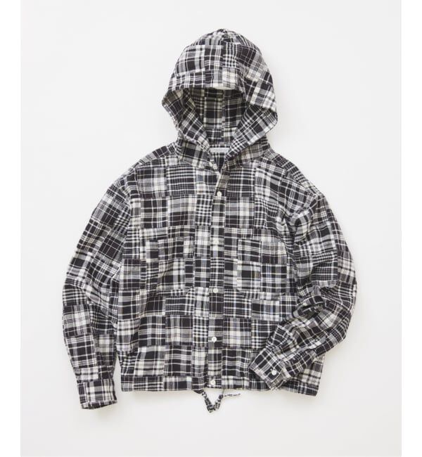 JOURNAL STANDARD「パッチ マドラス チェック フーディ シャツ」|シャツ・ブラウス|
